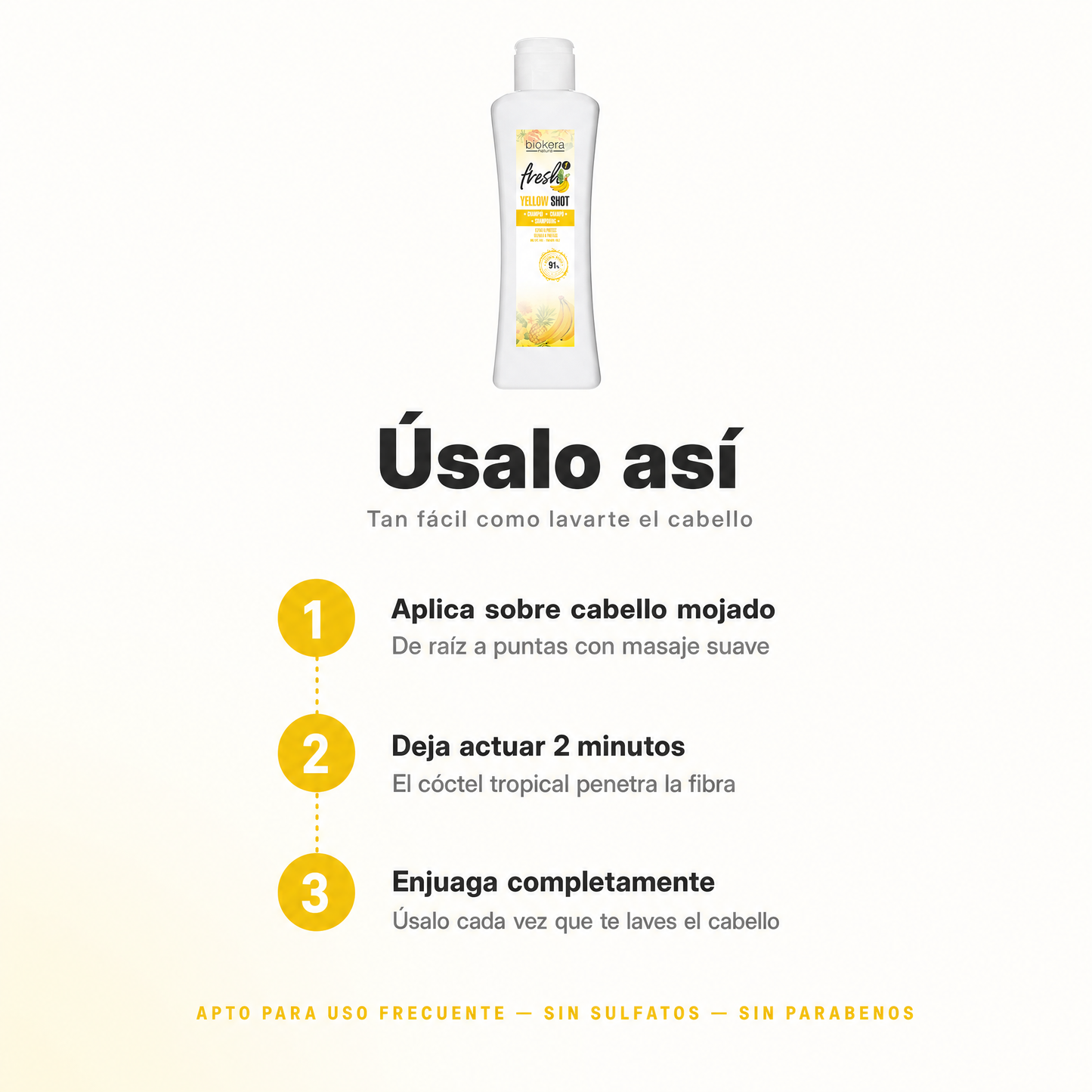 Yellow Shot — Champú Reparador Natural sin Sulfatos 300ml