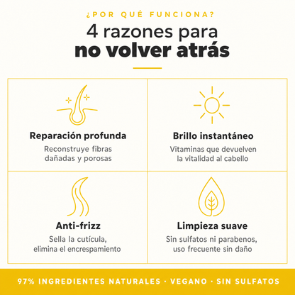 Yellow Shot — Champú Reparador Natural sin Sulfatos 300ml